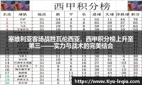 塞维利亚客场战胜瓦伦西亚，西甲积分榜上升至第三——实力与战术的完美结合
